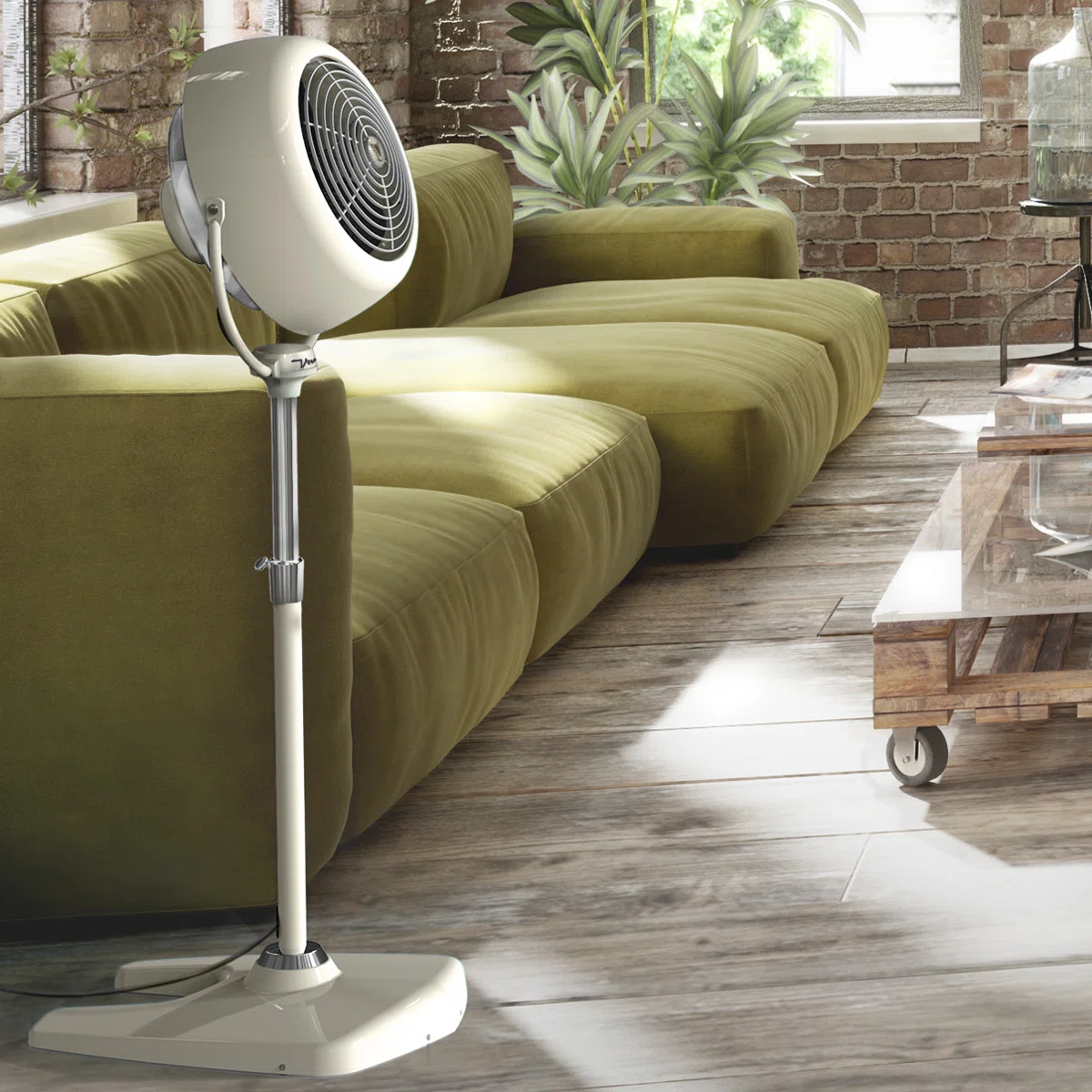 Timeless Vornado VFAN Sr. Pedestal Vintage Fan Retro Metal Standing Air